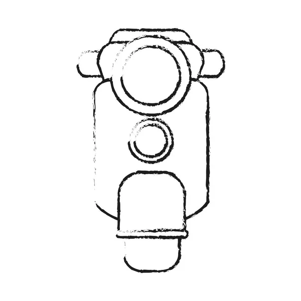 Scooter motorfiets pictogram — Stockvector