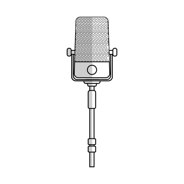 Microfoon pictogram afbeelding — Stockvector