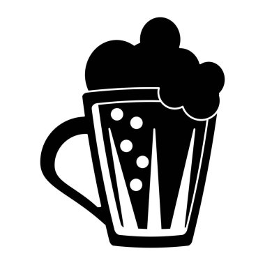 St patricks günü cam bira soğuk piktogram