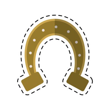 karikatür St patricks günü at nalı sembolü