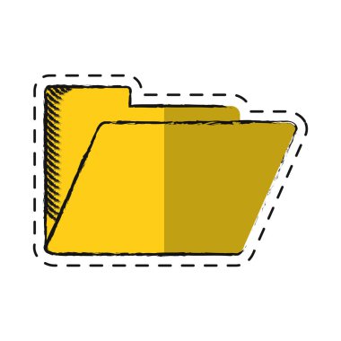 çizgi film klasör dosya belge arşivi simgesi