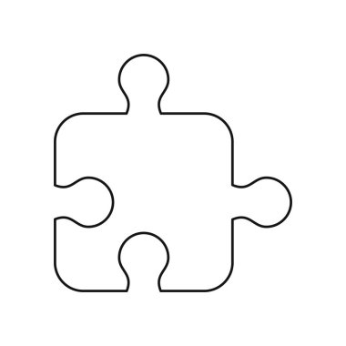 Strateji Yaratıcılık soyut ince çizgi puzzle