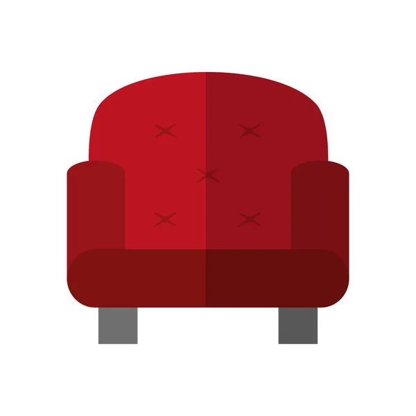 Icône fauteuil rouge — Image vectorielle