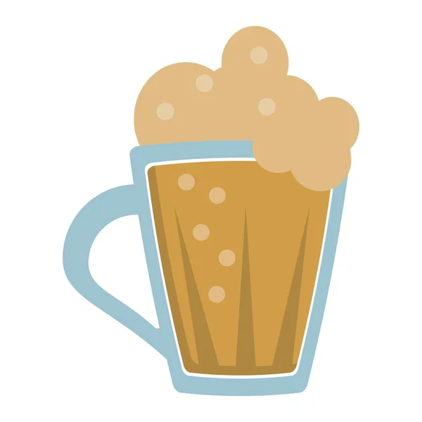 St patricks dia cerveja de vidro frio — Vetor de Stock