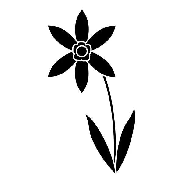 Piktogram naturalny styl płatek lilii — Wektor stockowy