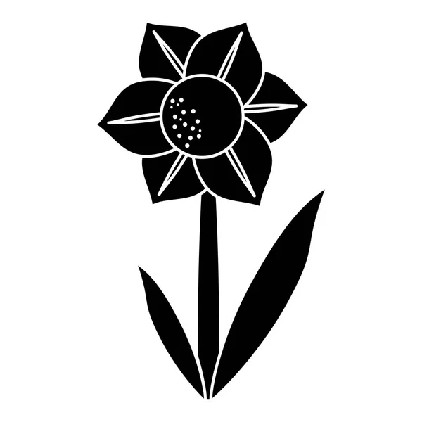 Camellia kwiat naturalny piktogram — Wektor stockowy