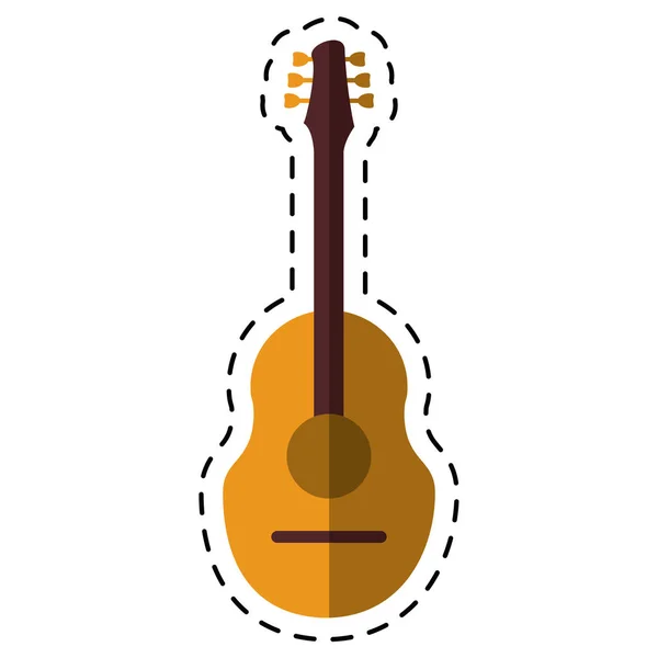 Chitarra dei cartoni animati musica acustica tradizionale — Vettoriale Stock