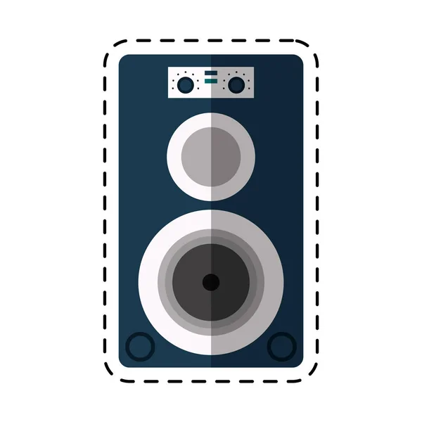 Cartoon muzikale spreker audio stereo — Stockvector