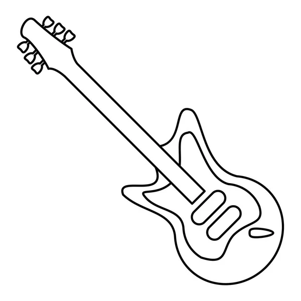 Elektromos gitár hangszer vékony vonal — Stock Vector