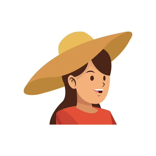 Jardinero mujer icono — Vector de stock