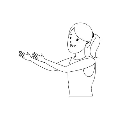 kadın karikatür simgesi