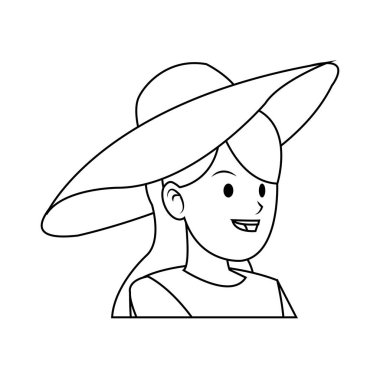 kadın karikatür simgesi