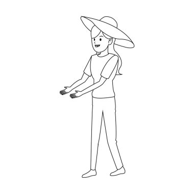 kadın karikatür simgesi