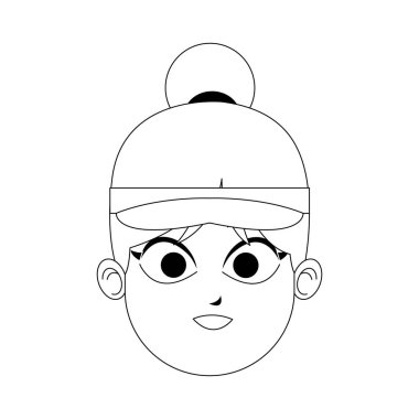 kadın karikatür simgesi