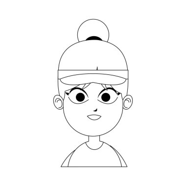 kadın karikatür simgesi