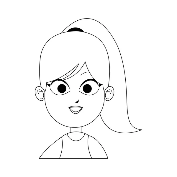 Mujer icono de dibujos animados — Vector de stock