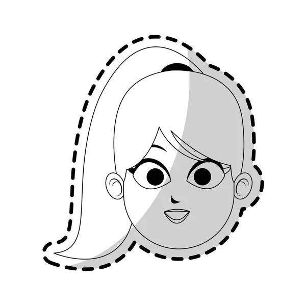 Vrouw cartoon icoon — Stockvector