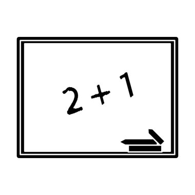 Kara tahta sınıf okul tebeşir piktogram