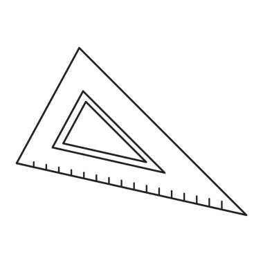 üçgen cetvel kap simgesi ince çizgi