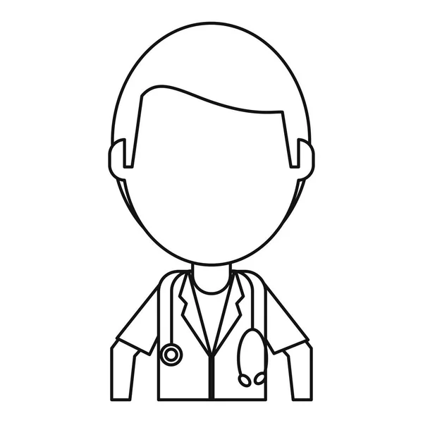 Lekarz medyczny stetoskop cienka linia — Wektor stockowy