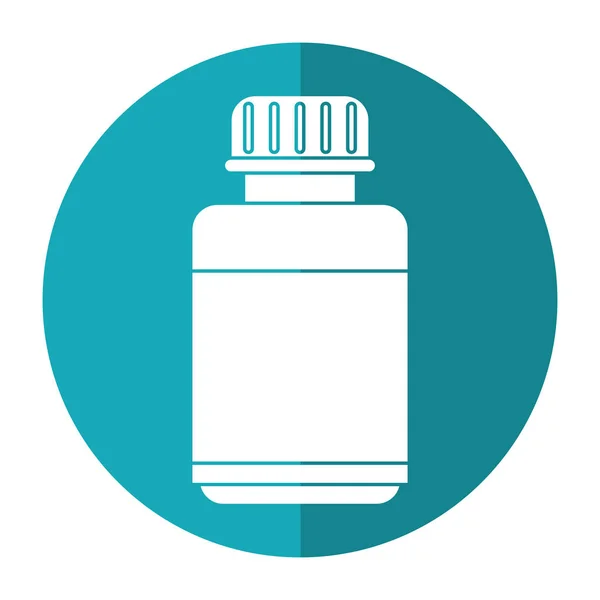 Medicine bottle capsule icon shadow — Stock Vector