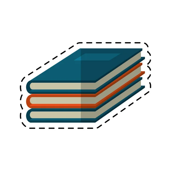 Cartoon notebook study educational icon — Stock Vector