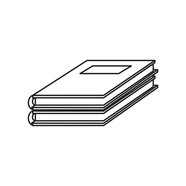 Notebook studio icona educativa linea sottile — Vettoriale Stock
