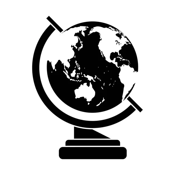 全球地图学校设计象形图 — 图库矢量图片