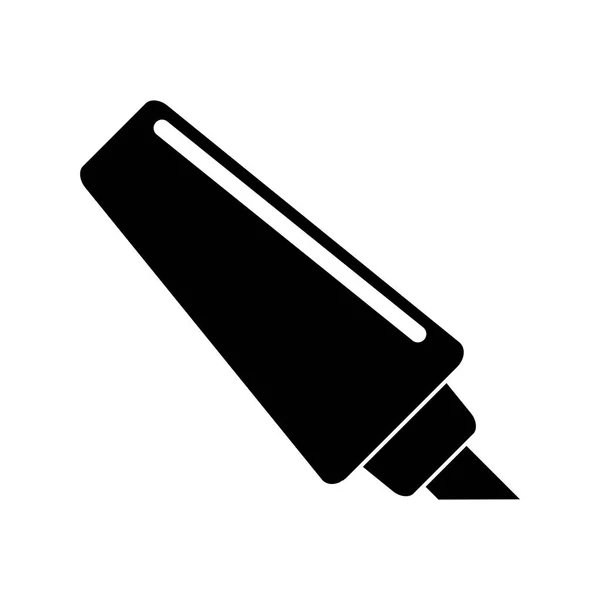 Marcador escribir escuela utensilio pictograma — Archivo Imágenes Vectoriales