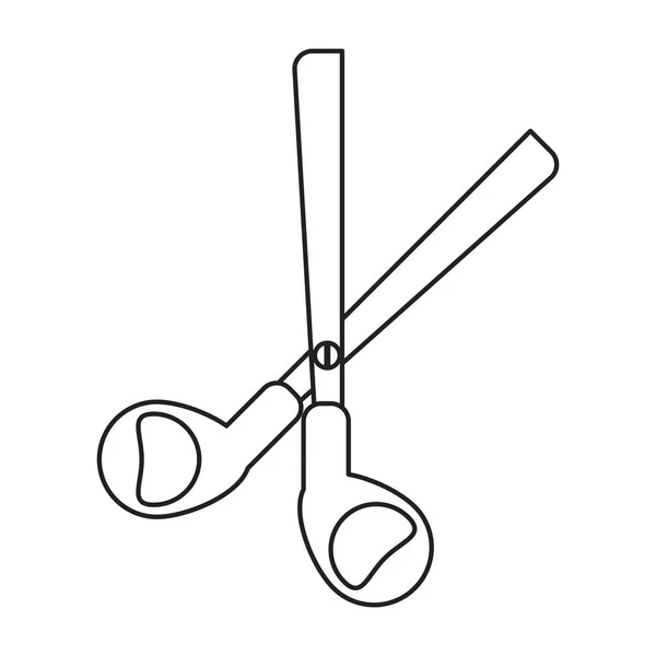 Scissors tool school thin line — Stock Vector