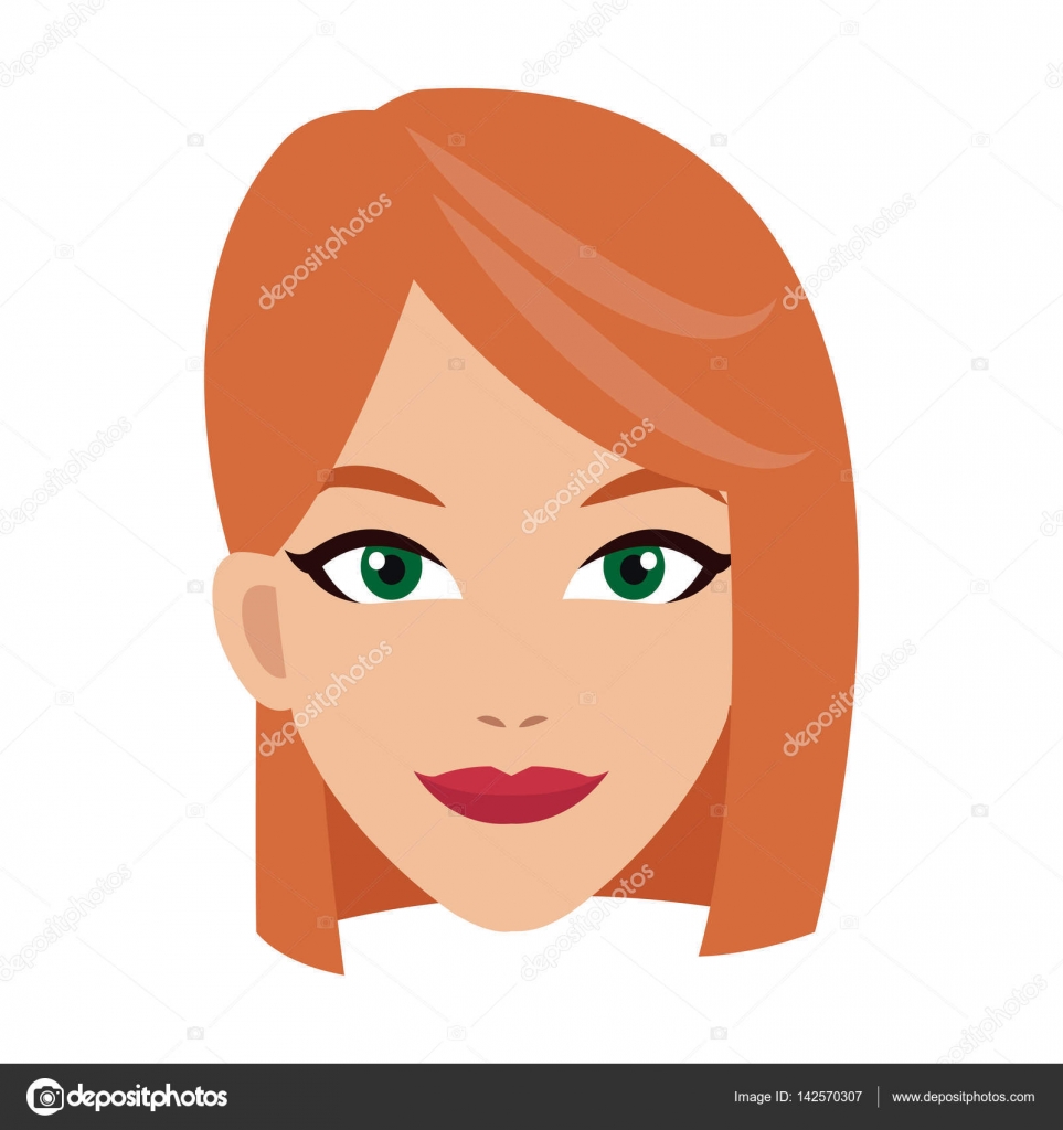 Ic´ne de dessin animé de visage femme sur fond blanc design coloré illustration vectorielle — Vecteur par jemastock