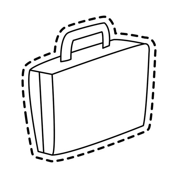 Schwarzen und weißen Cartoon alte Arbeit Tasche — Stockvektor