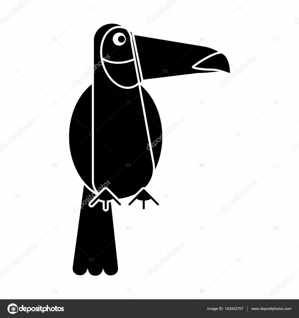 Tukan Vogel Exotische Fauna Piktogramm Vektorgrafik Lizenzfreie Grafiken C Jemastock Depositphotos