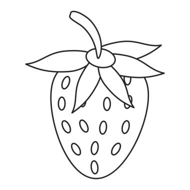 çilek vitamini doğa ince çizgi