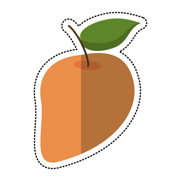 Ícone de fruta suculenta de manga de desenhos animados — Vetor de Stock
