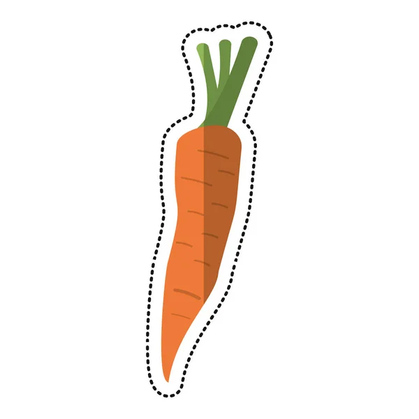 Cartoon carrot vegetable nutrition icon — Stock Vector