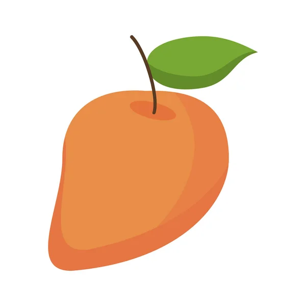 Mango jugosa fruta icono — Vector de stock