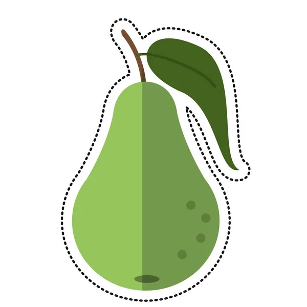 Icono de nutrición de fruta de pera de dibujos animados — Archivo Imágenes Vectoriales