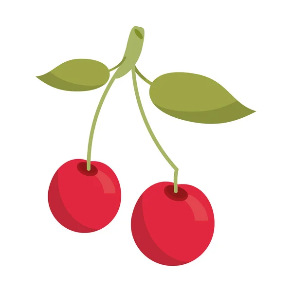 Cherry berry voeding pictogram — Stockvector
