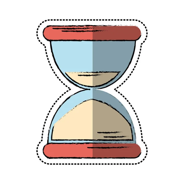 Cartoon sand clock time icon — Stock Vector