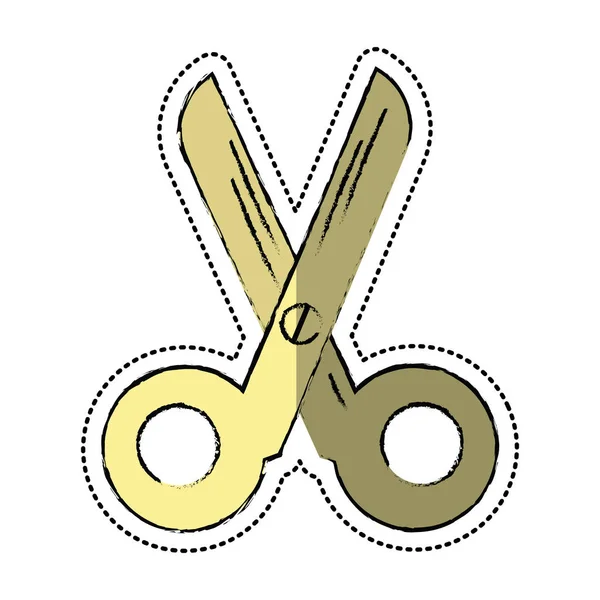 Иконка инструмента ножницы мультфильма — стоковый вектор