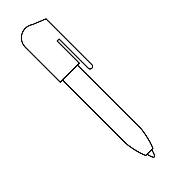 Stift schreiben Objekt dünne Linie — Stockvektor