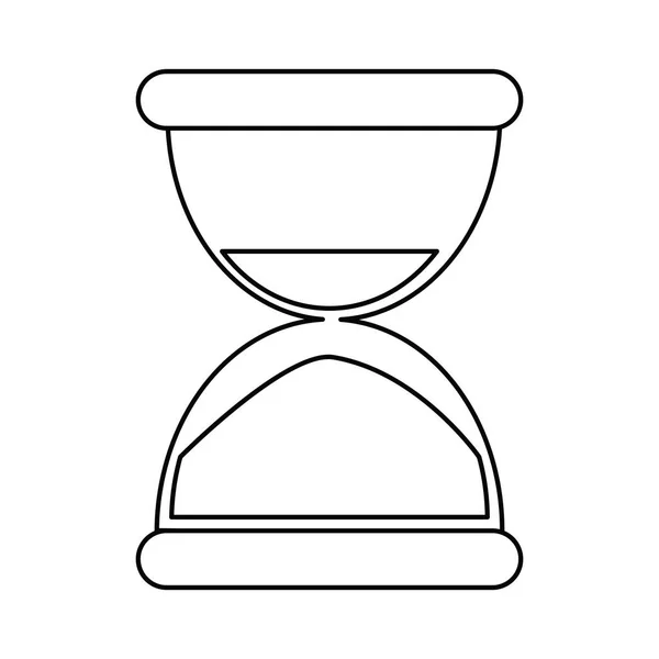 모래 시계 시간 얇은 선 — 스톡 벡터