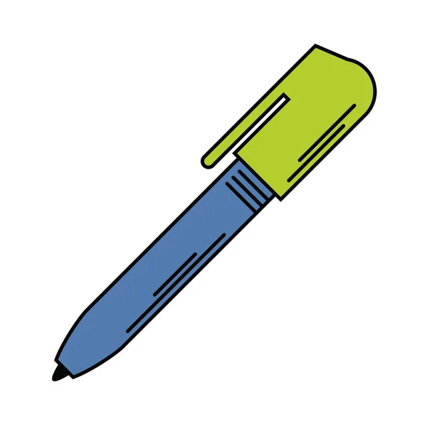 Pen schrijven objectpictogram — Stockvector