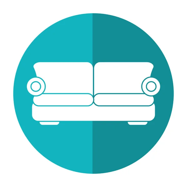Canapé compour meubles ombre — Image vectorielle