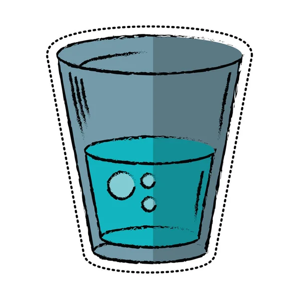 Cartoon glas water verse pictogram — Stockvector