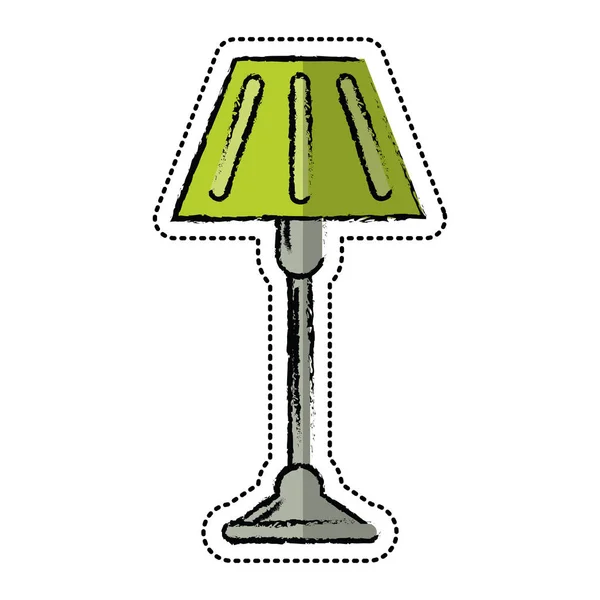 Desenho animado ícone de decoração lâmpada de assoalho — Vetor de Stock