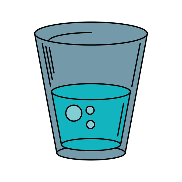 Eau de verre icône fraîche — Image vectorielle