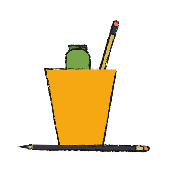 Coppa con matite — Vettoriale Stock