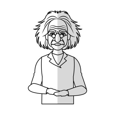 bilim adamı adam çizgi film simgesi